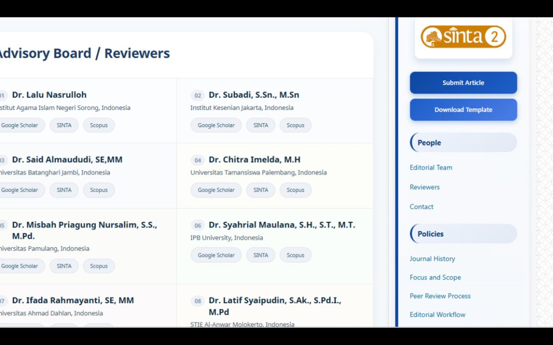 Tips Tembus Mudah SINTA 2